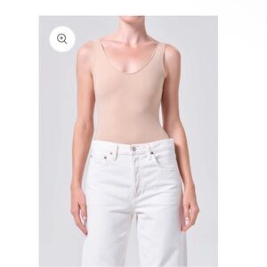 NWT AGOLDE TORA BODYSUIT IN NUDE Small